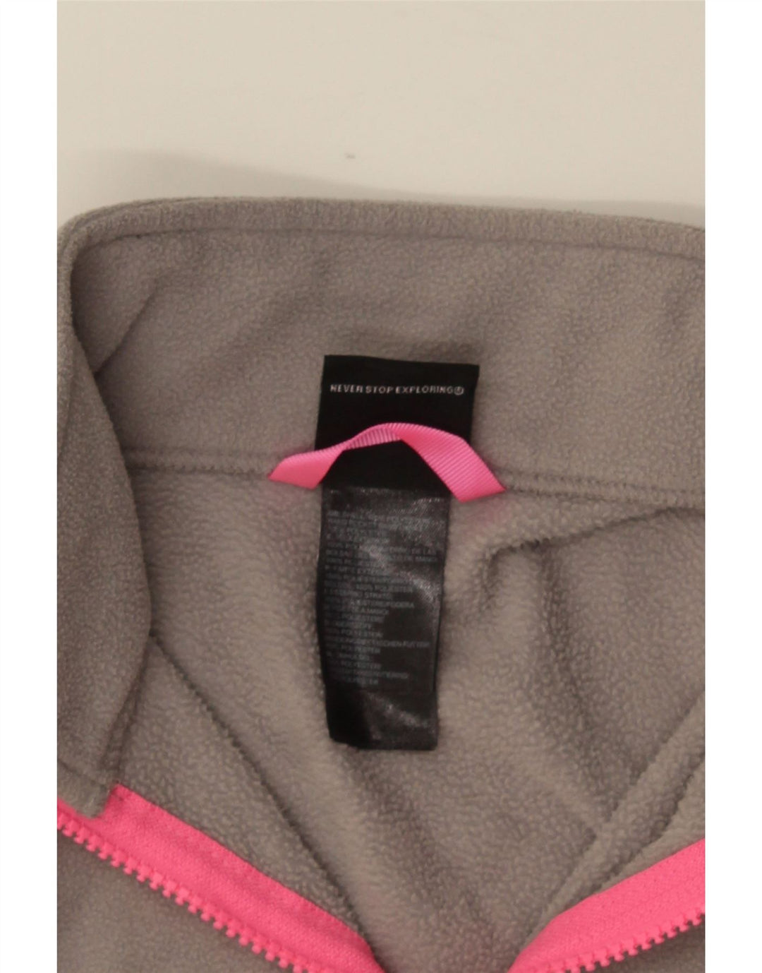 The North Face Girls Fleece Jacket 10-11 Years Medium Grey Flecked