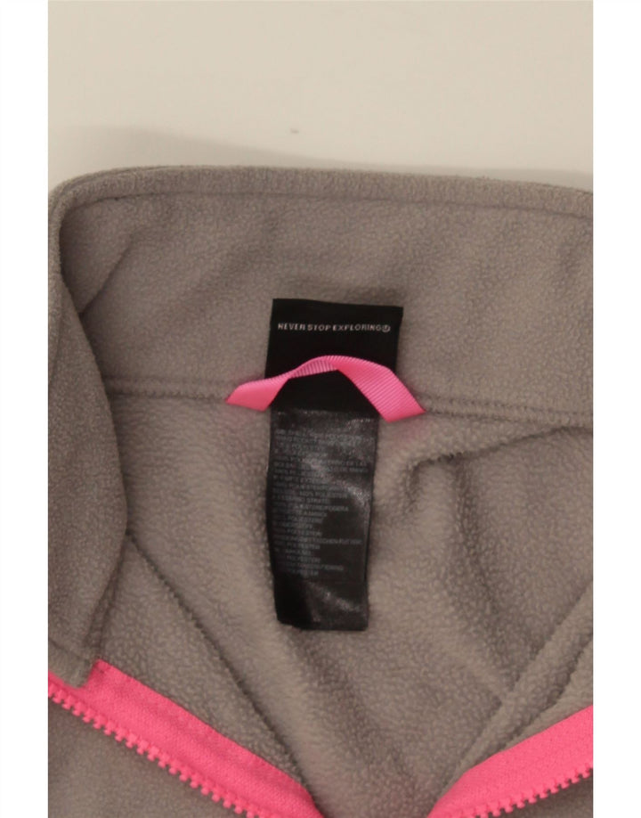 The North Face Girls Fleece Jacket 10-11 Years Medium Grey Flecked