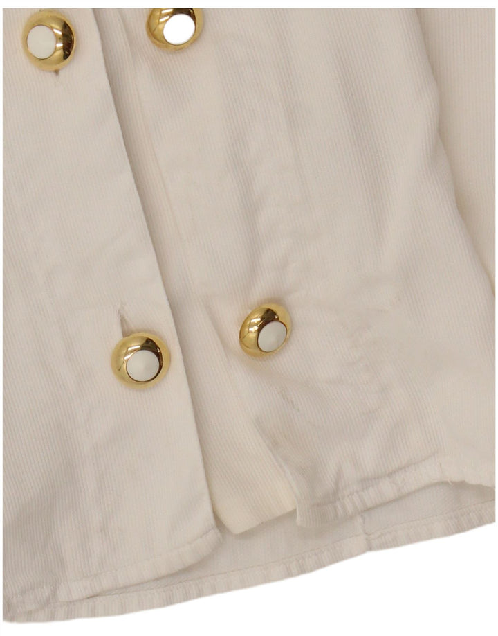 Enara Camice Womens Double Breasted Blouse Top UK 16 Large White