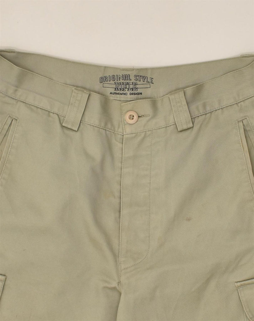 RIFLE Mens Tapered Cargo Trousers W30 L30  Beige Cotton | Vintage Rifle | Thrift | Second-Hand Rifle | Used Clothing | Messina Hembry 