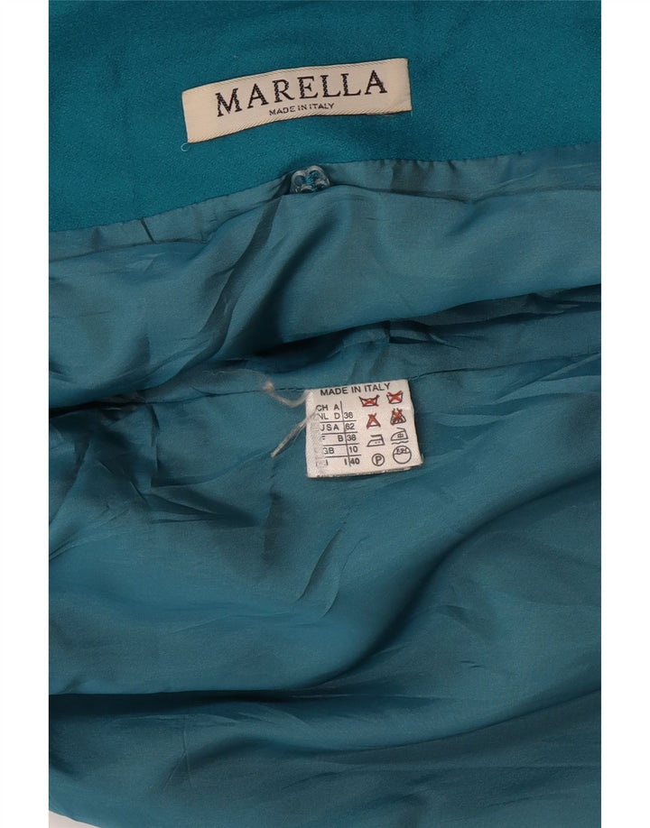 Marella Womens 2 Button Blazer Jacket UK 10 Small Turquoise Classic