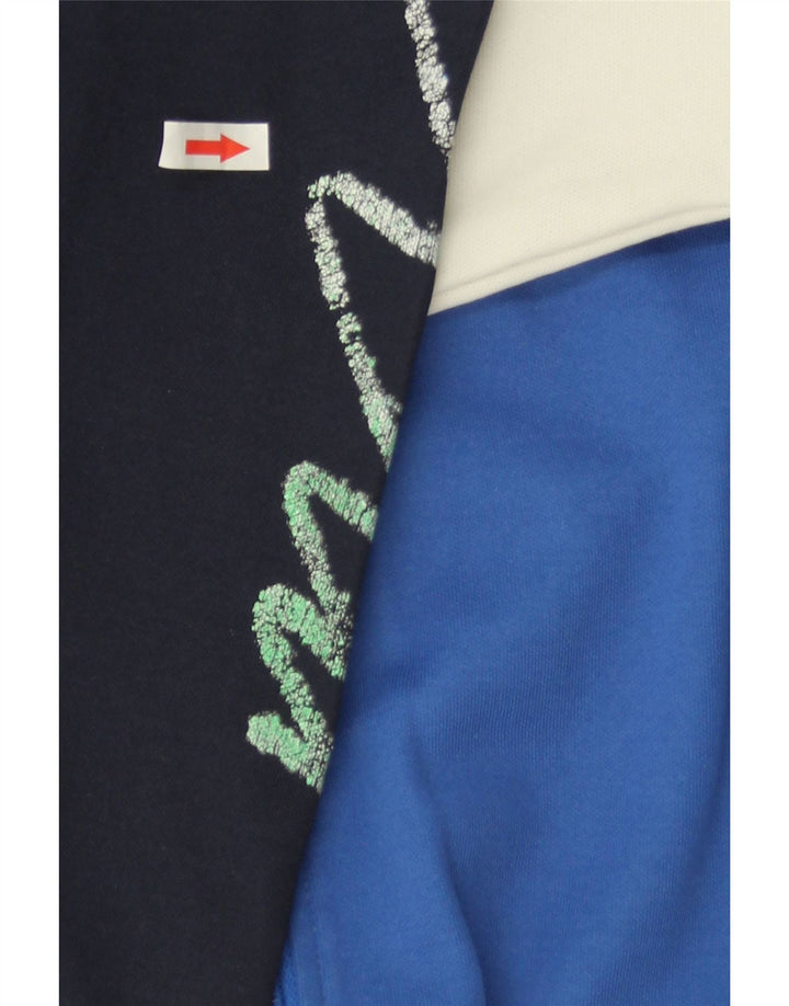 Diadora Mens Graphic Tracksuit Top Jacket Large Blue Colourblock