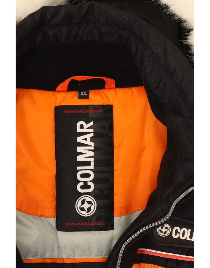 Colmar Womens Hooded Windbreaker Jacket EU 44 2XL Black Colourblock