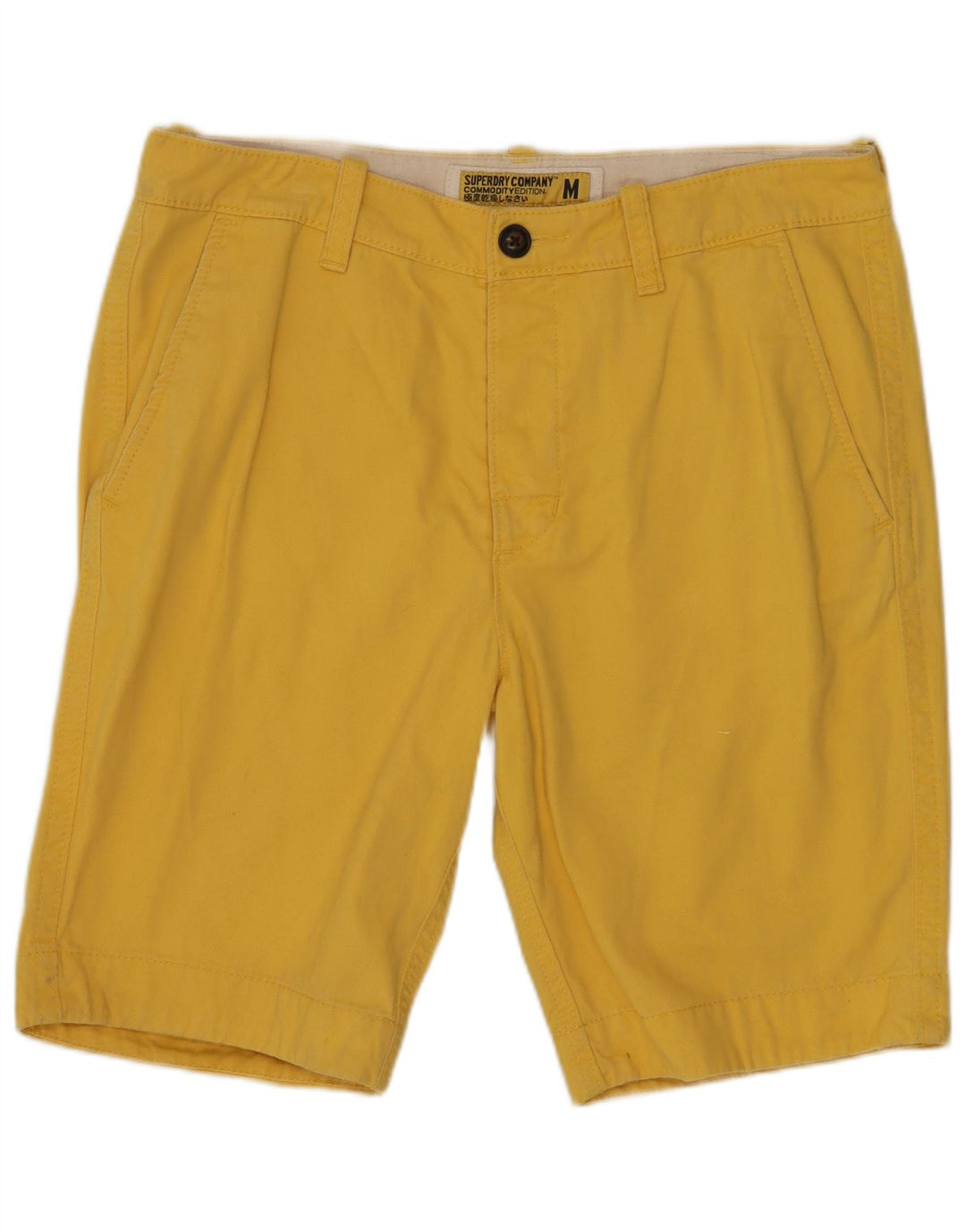 SUPERDRY Mens Chino Shorts Medium W32 Yellow Cotton