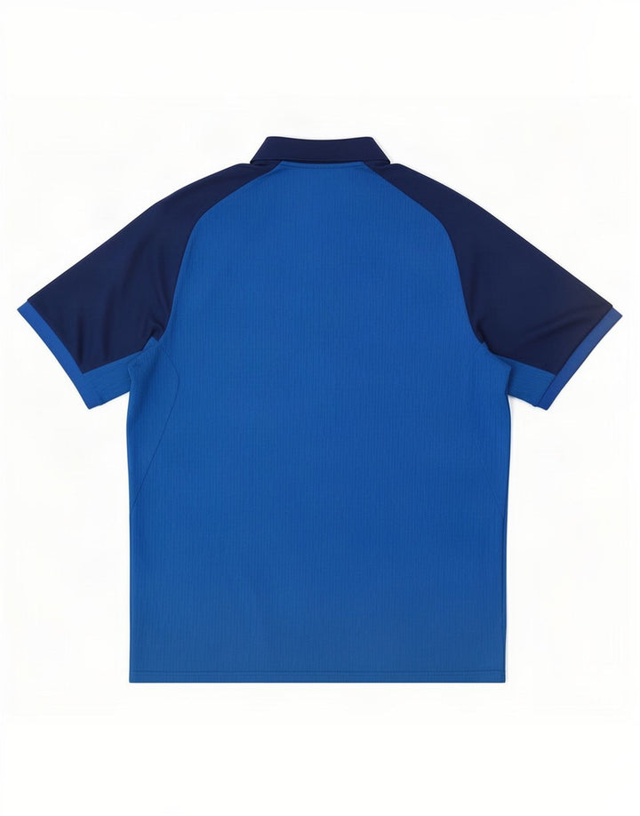 Adidas Mens Climacool Polo Shirt XL Blue Colourblock Polyester