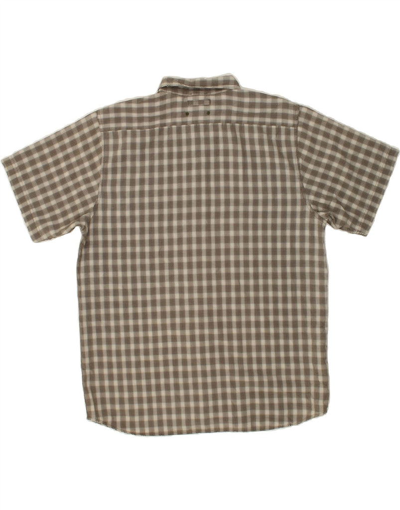 THE NORTH FACE Mens Short Sleeve Shirt Large Brown Check Modal | Vintage The North Face | Thrift | Second-Hand The North Face | Used Clothing | Messina Hembry 