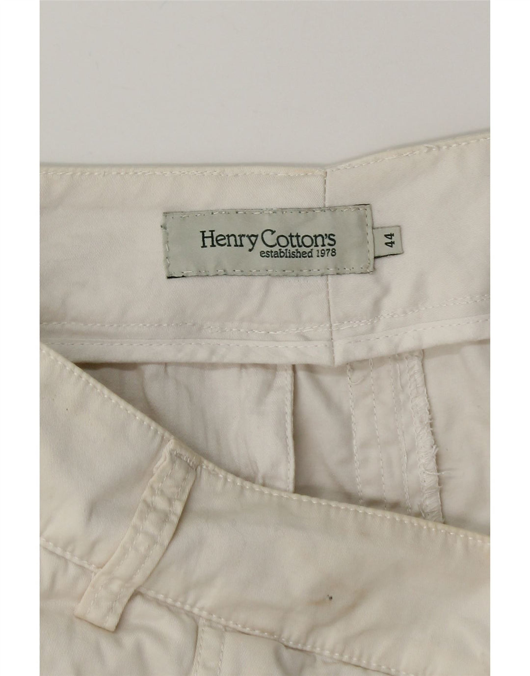 HENRY COTTONS Womens A-Line Skirt IT 44 Medium W30 White Cotton