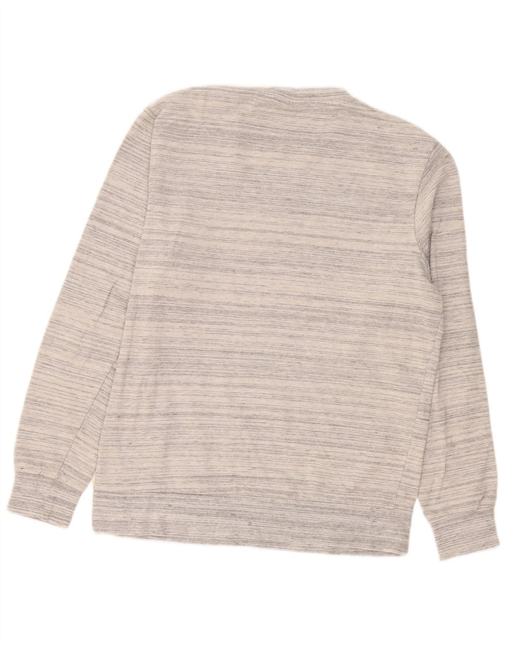 Jack & Jones Mens Graphic Sweatshirt Jumper Medium Grey Flecked Cotton