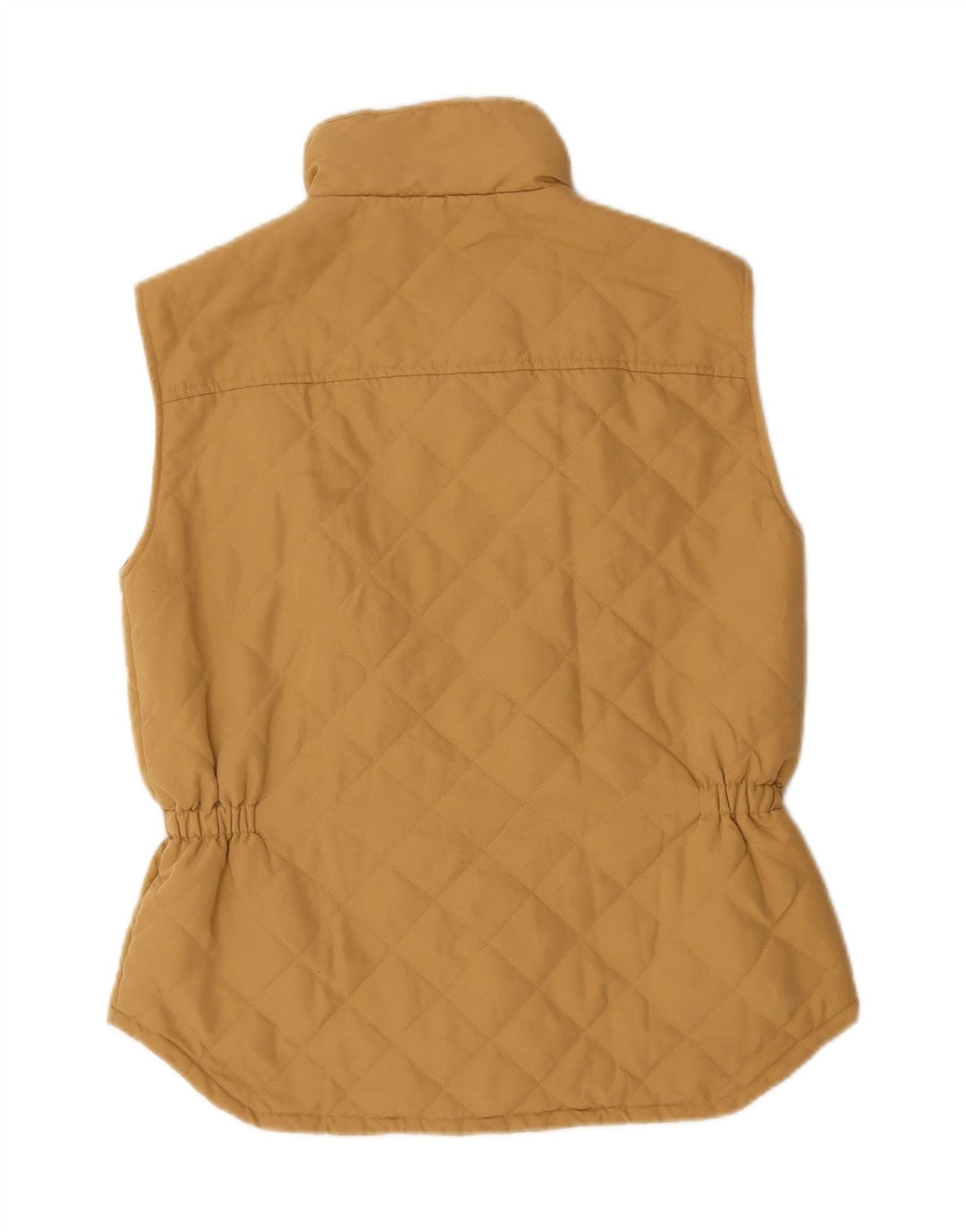 VINTAGE Womens Quilted Gilet UK 14 Medium Brown Polyester Vintage Vintage and Second-Hand Vintage from Messina Hembry 