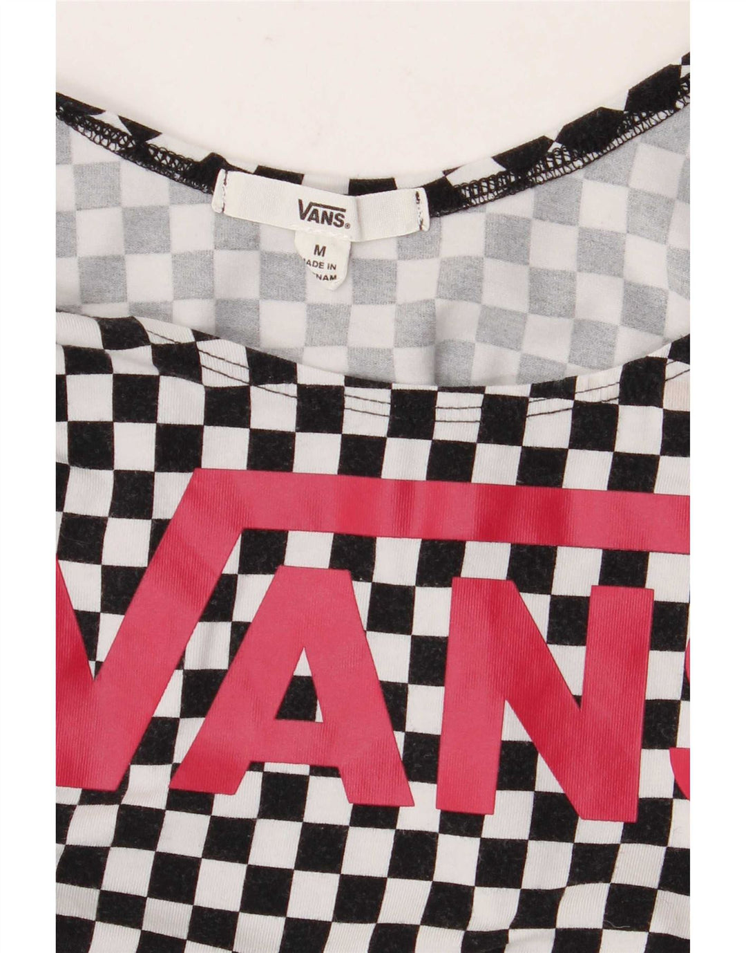 Vans Womens Graphic Bodysuit UK 12 Medium Black Geometric