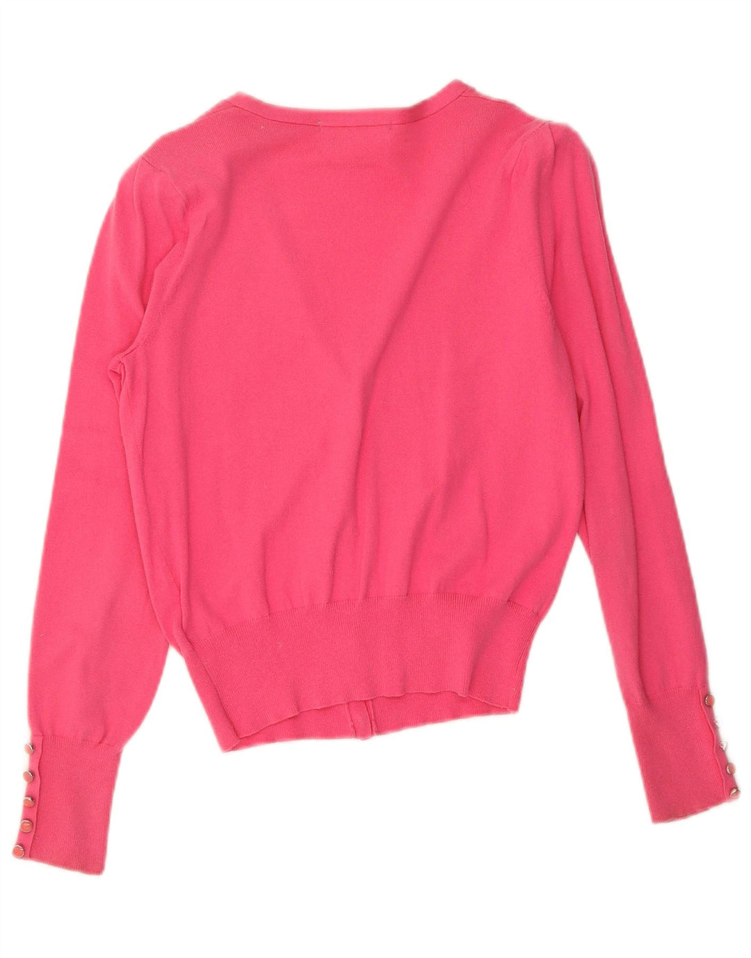 Marks & Spencer Womens Cardigan Sweater UK 10 Small  Pink Cotton