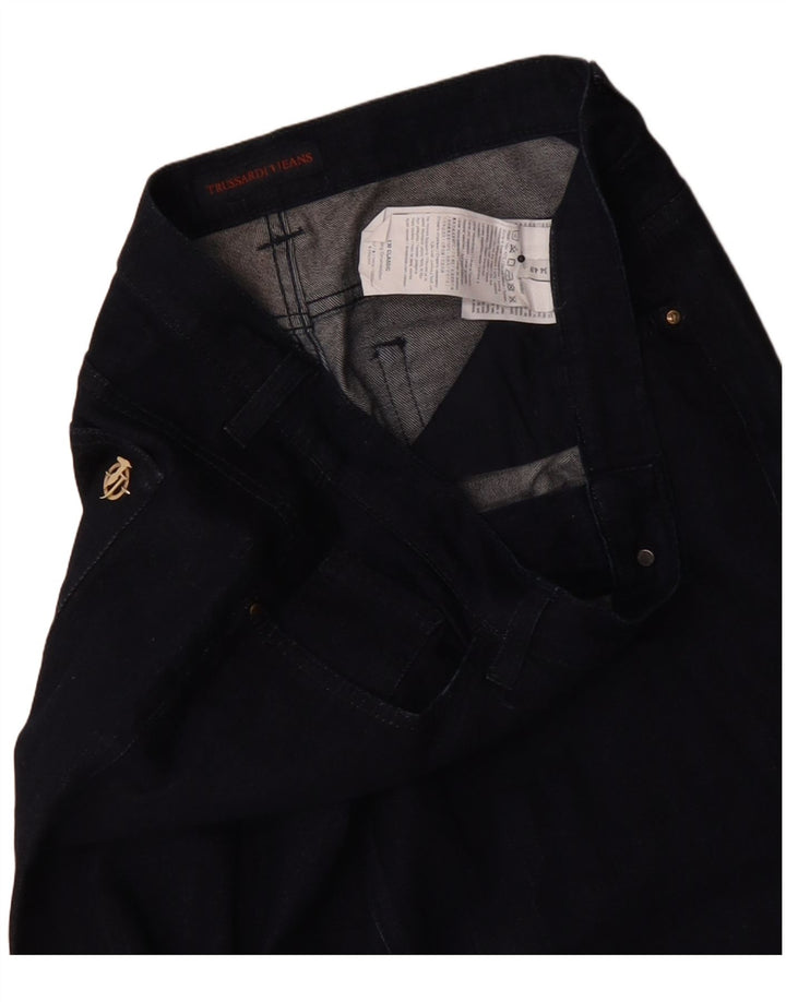 Trussardi Womens Straight Jeans IT 48 XL W34 L28 Navy Blue Polyester