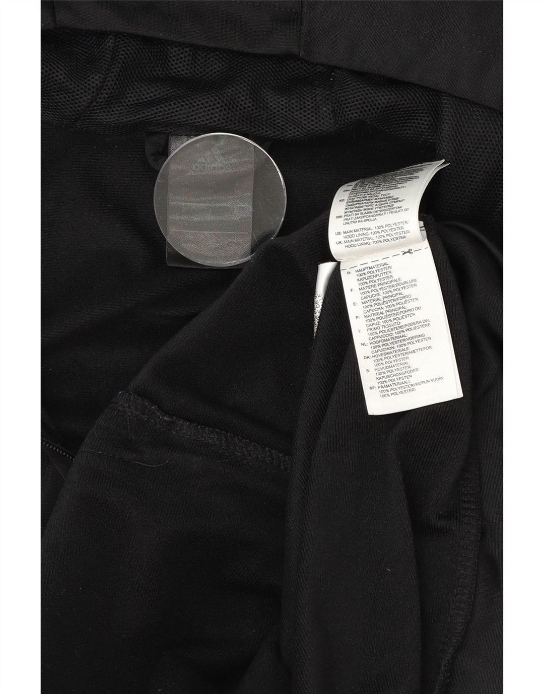 ADIDAS Mens Zip Hoodie Sweater Medium Black Polyester Vintage Adidas and Second-Hand Adidas from Messina Hembry 