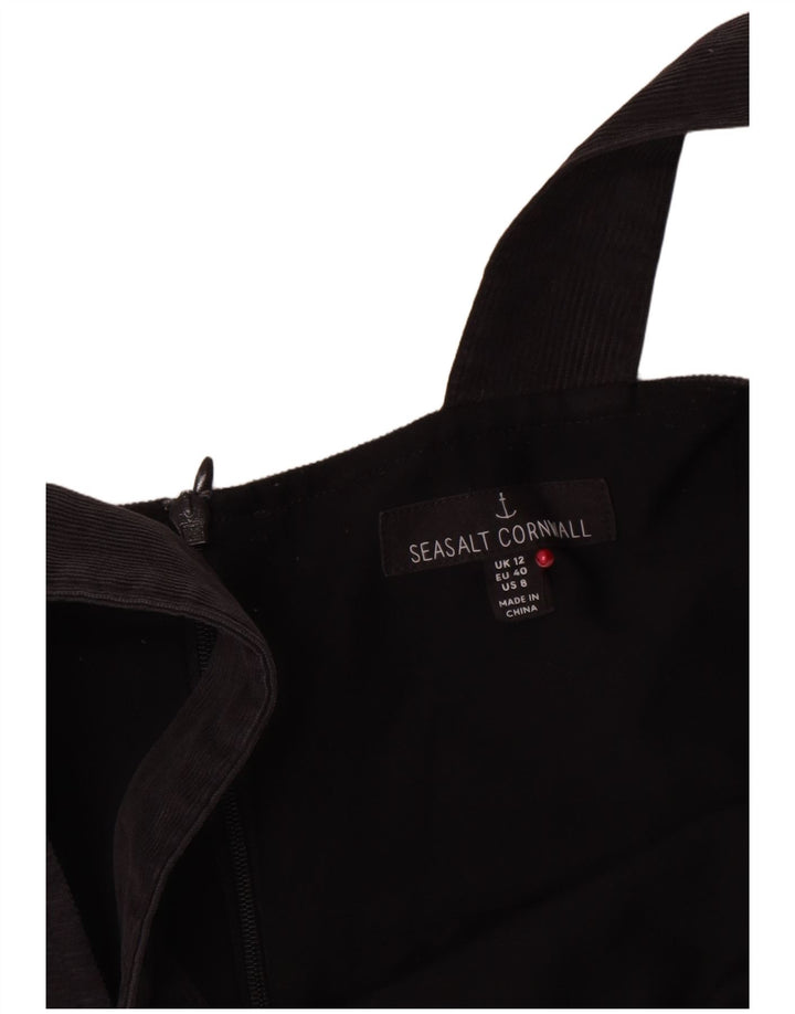 Seasalt Cornwall Womens Pinafore Dress UK 12 Medium Black Cotton