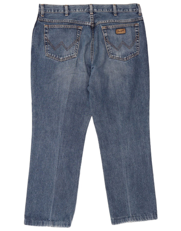 Wrangler Mens Texas Straight Jeans W38 L30 Blue Cotton