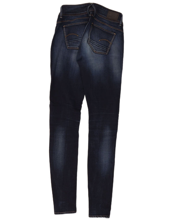 G-Star Womens Lynn Mid Rise Skinny Jeans W30 L36 Navy Blue