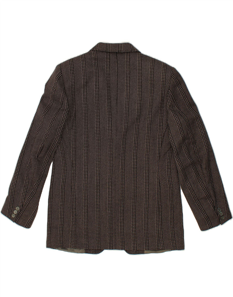 REDA Mens 2 Button Blazer Jacket IT 50 Large Grey Striped Vintage Reda and Second-Hand Reda from Messina Hembry 