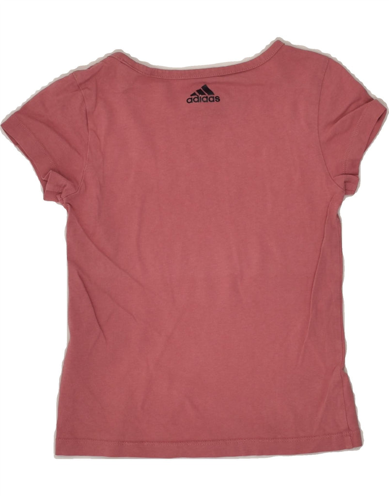 ADIDAS Girls Graphic T-Shirt Top 7-8 Years Pink Cotton | Vintage Adidas | Thrift | Second-Hand Adidas | Used Clothing | Messina Hembry 