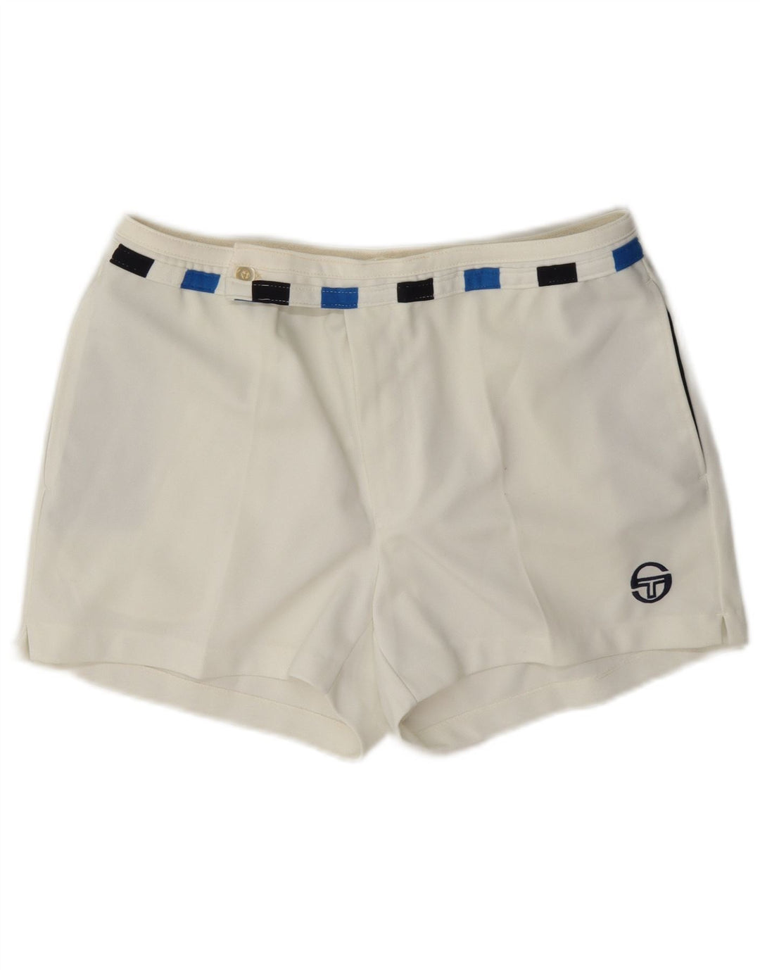 Sergio Tacchini Womens Chino Shorts IT 52 2XL W36 White Colourblock