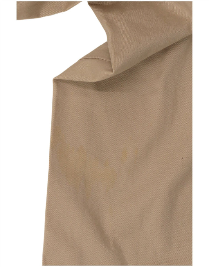 Armani Womens Straight Casual Trousers W30 L30 Beige Cotton