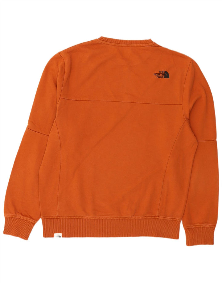 The North Face Mens Sweatshirt Jumper Medium Orange Cotton