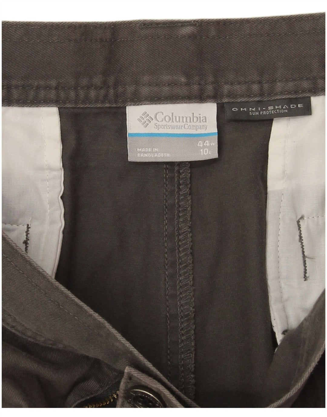 Columbia Mens Omni-Shade Cargo Shorts W44 2XL Grey Cotton