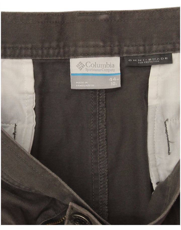 Columbia Mens Omni-Shade Cargo Shorts W44 2XL Grey Cotton