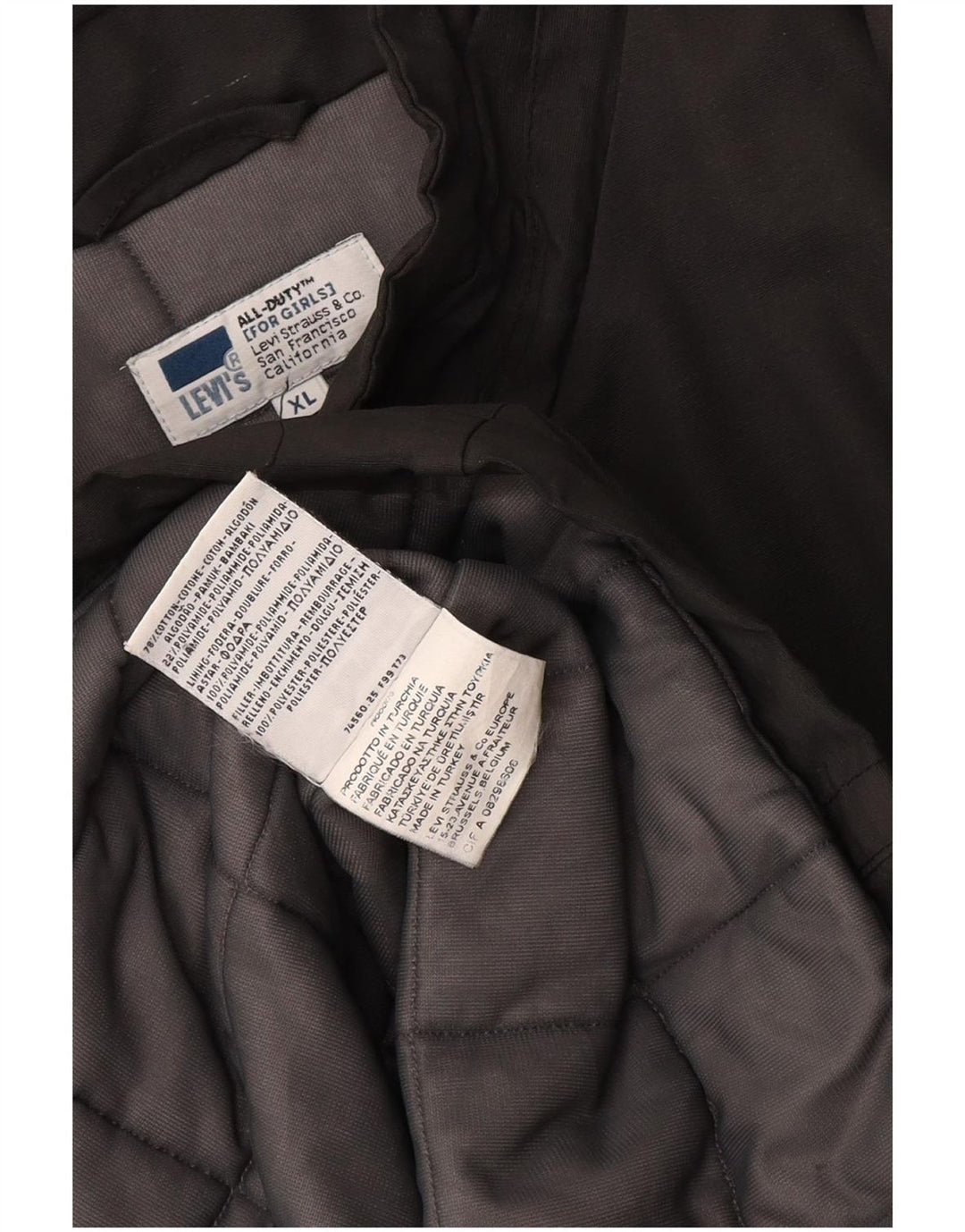Levi's Womens Windbreaker Coat UK 18 XL Grey Cotton