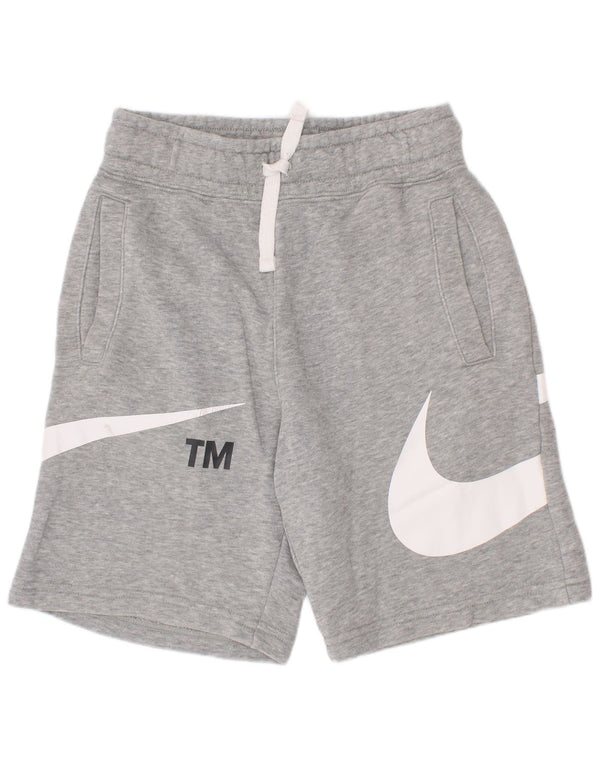 Nike Boys Graphic Sport Shorts 8-9 Years Small Grey Flecked Cotton