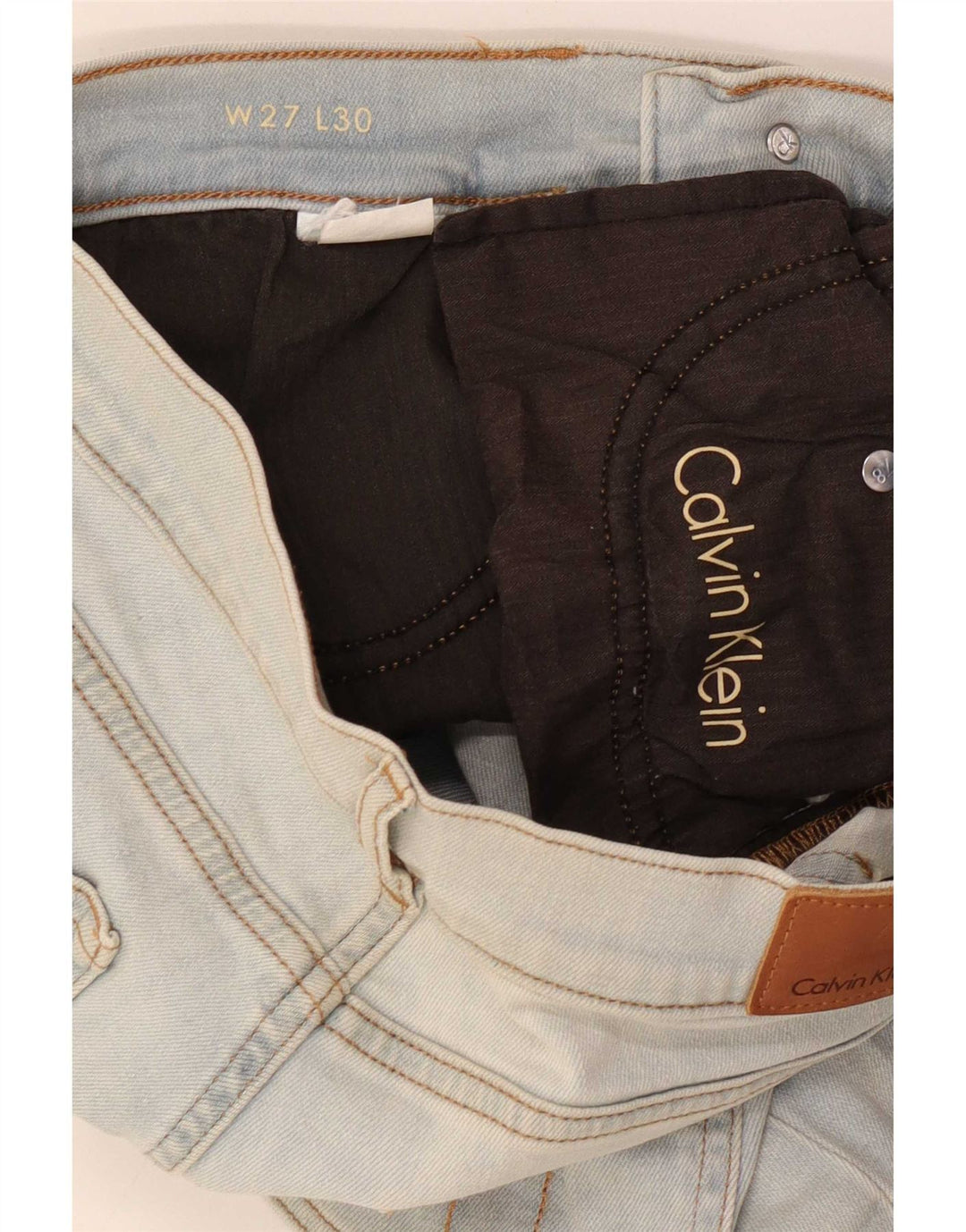 Calvin Klein Womens Slim Jeans W27 L26 Blue