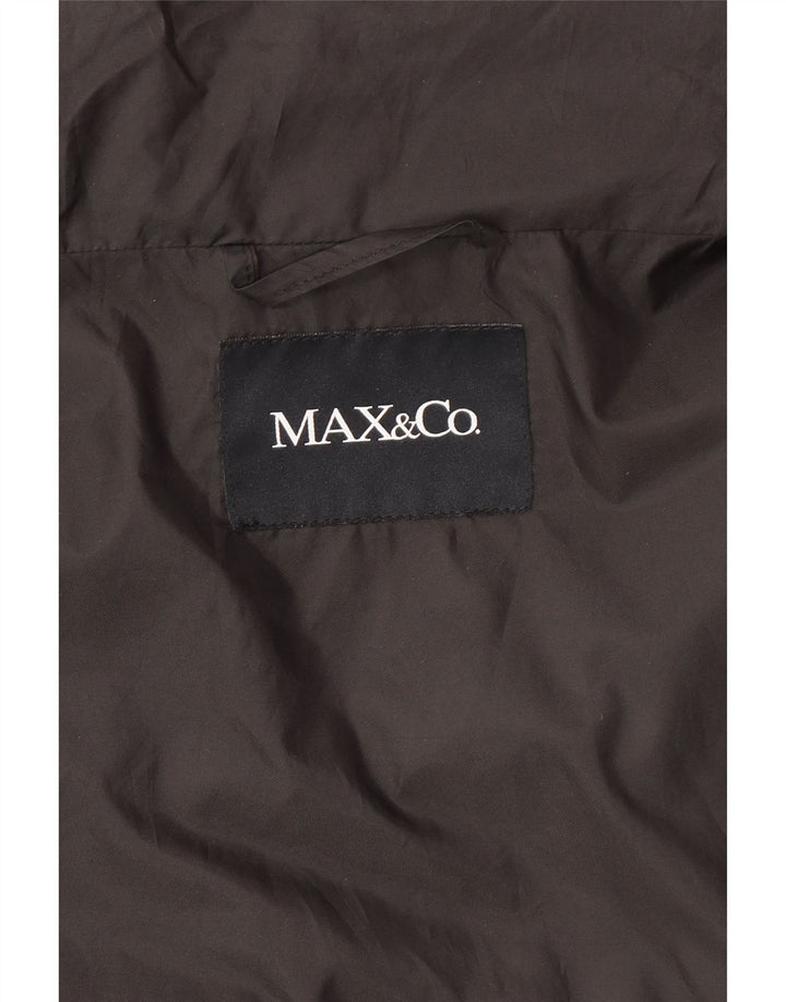 Max & Co. Womens Short Sleeve Padded Jacket UK 12 Medium Black Polyester
