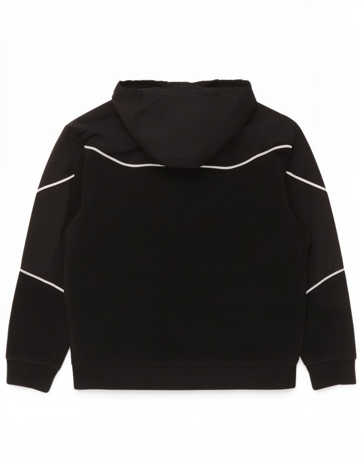 Adidas Mens Hoodie Jumper Medium Black Striped Polyester Sports