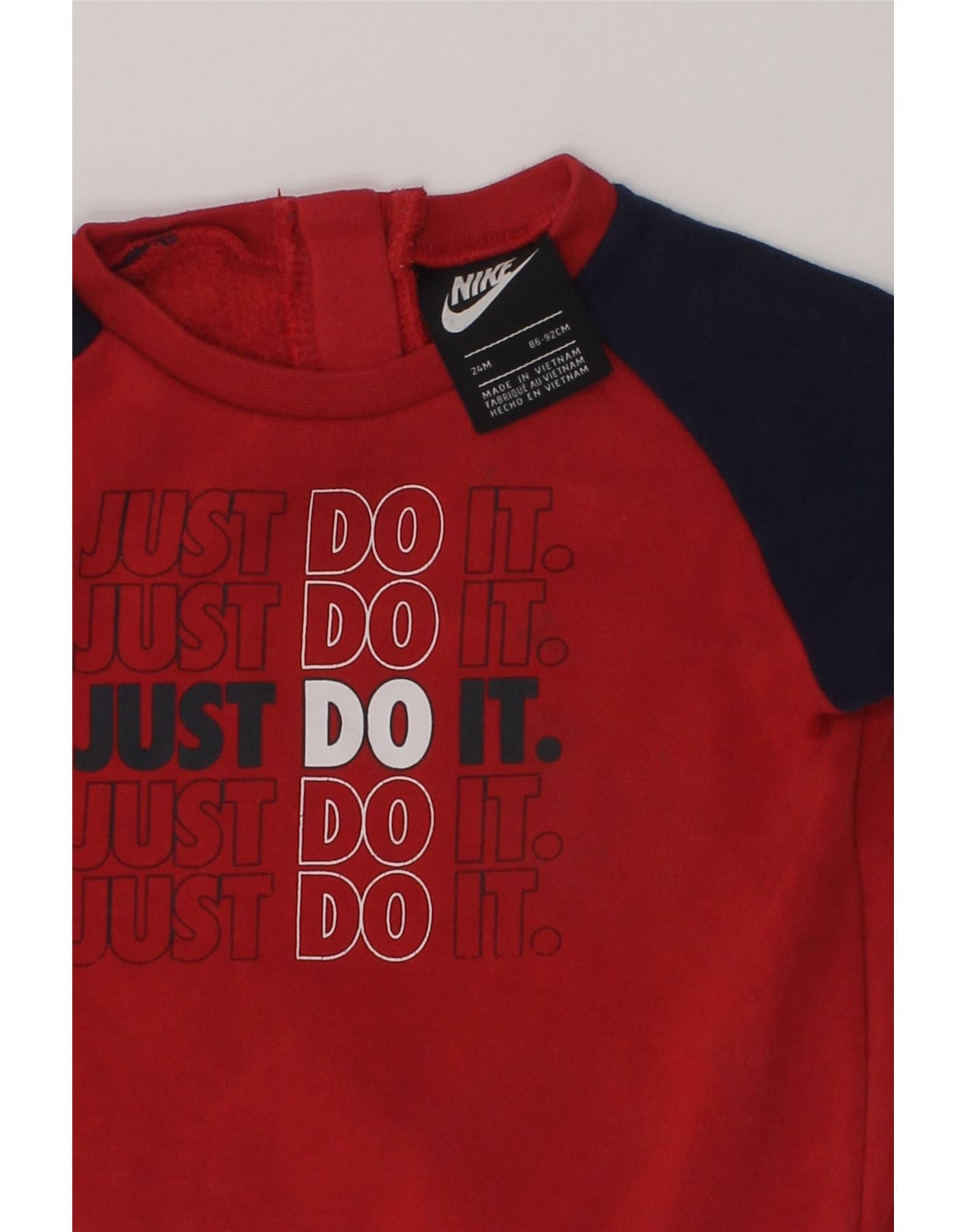 NIKE Baby Boys Graphic Sweatshirt Jumper 18-24 Months Red