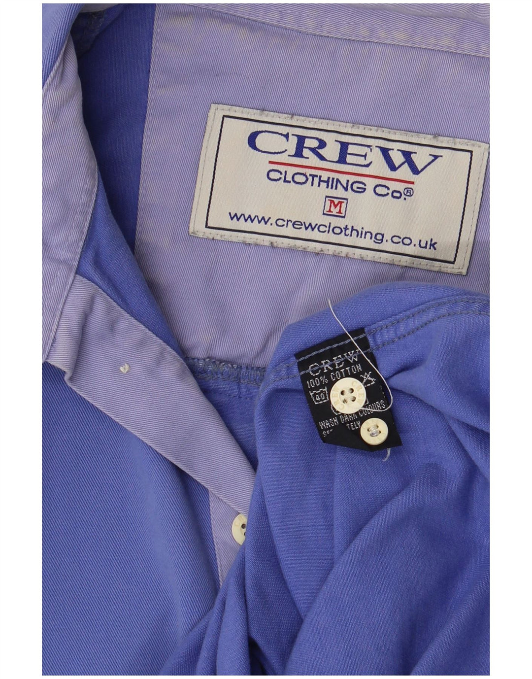 Crew Clothing Mens Pullover Shirt Medium Blue Cotton