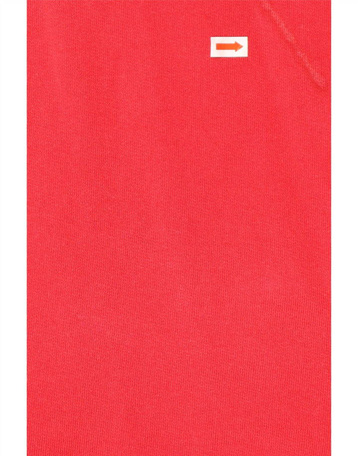 WHITE STUFF Mens Loose Fit Graphic Zip Neck Sweatshirt Jumper XL Red