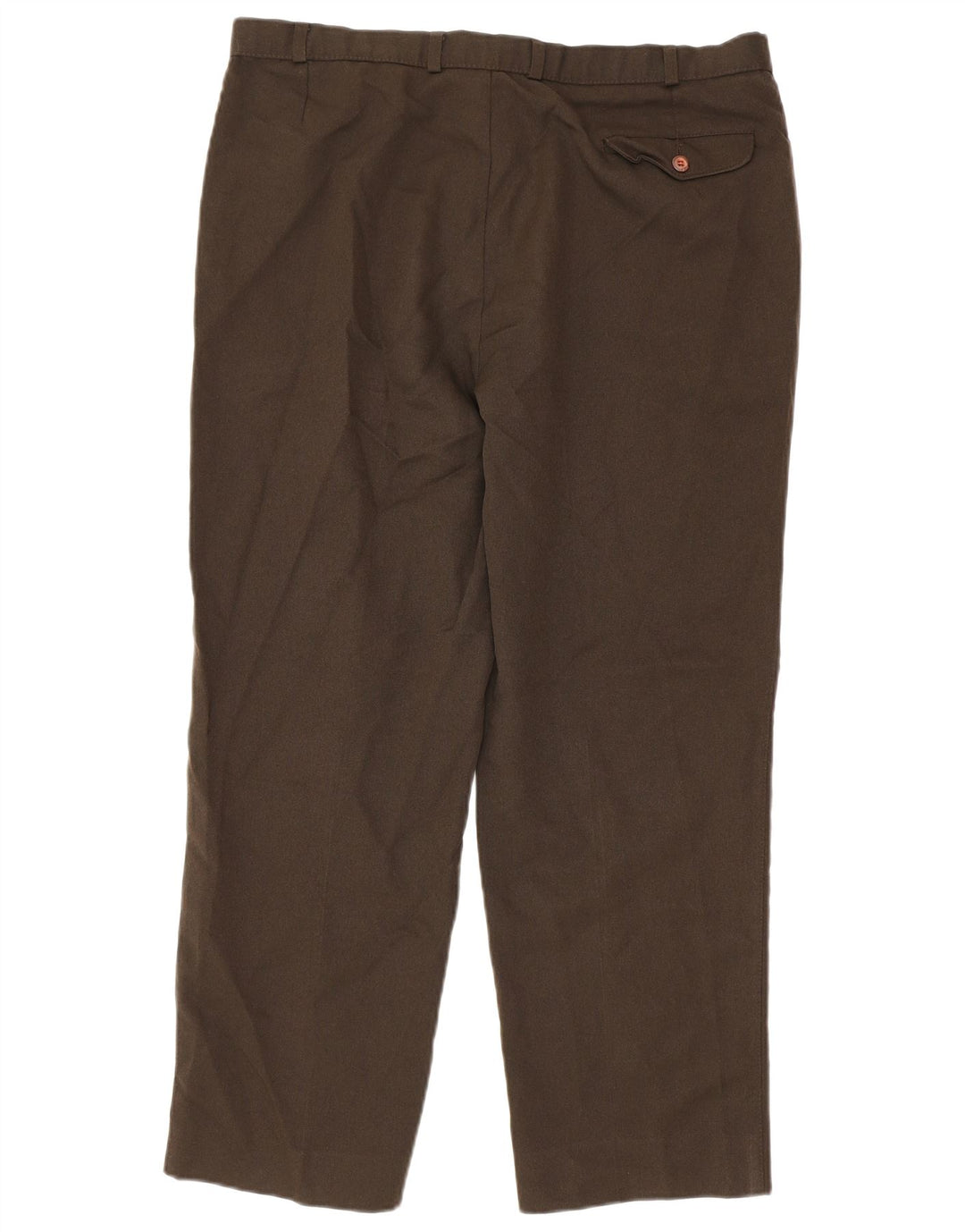 Marks & Spencer Mens Tapered Casual Trousers W38 L31 Brown Polyester