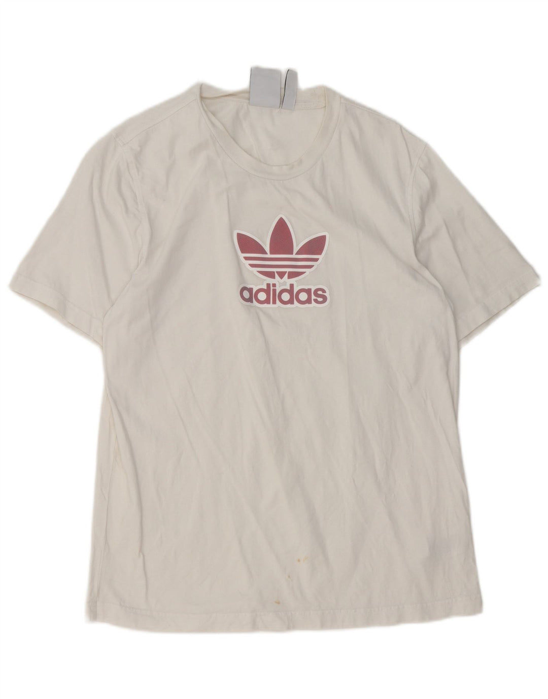 Adidas Mens Graphic T-Shirt Top Medium White Cotton