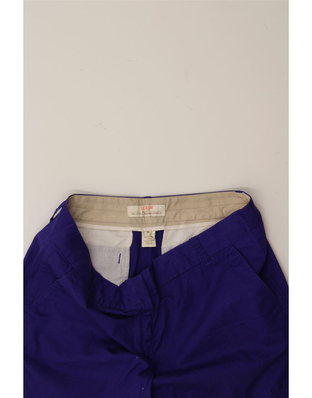 J. CREW Womens Broken In Chino Shorts US 8 Medium W32 Purple Cotton Vintage J. Crew and Second-Hand J. Crew from Messina Hembry 