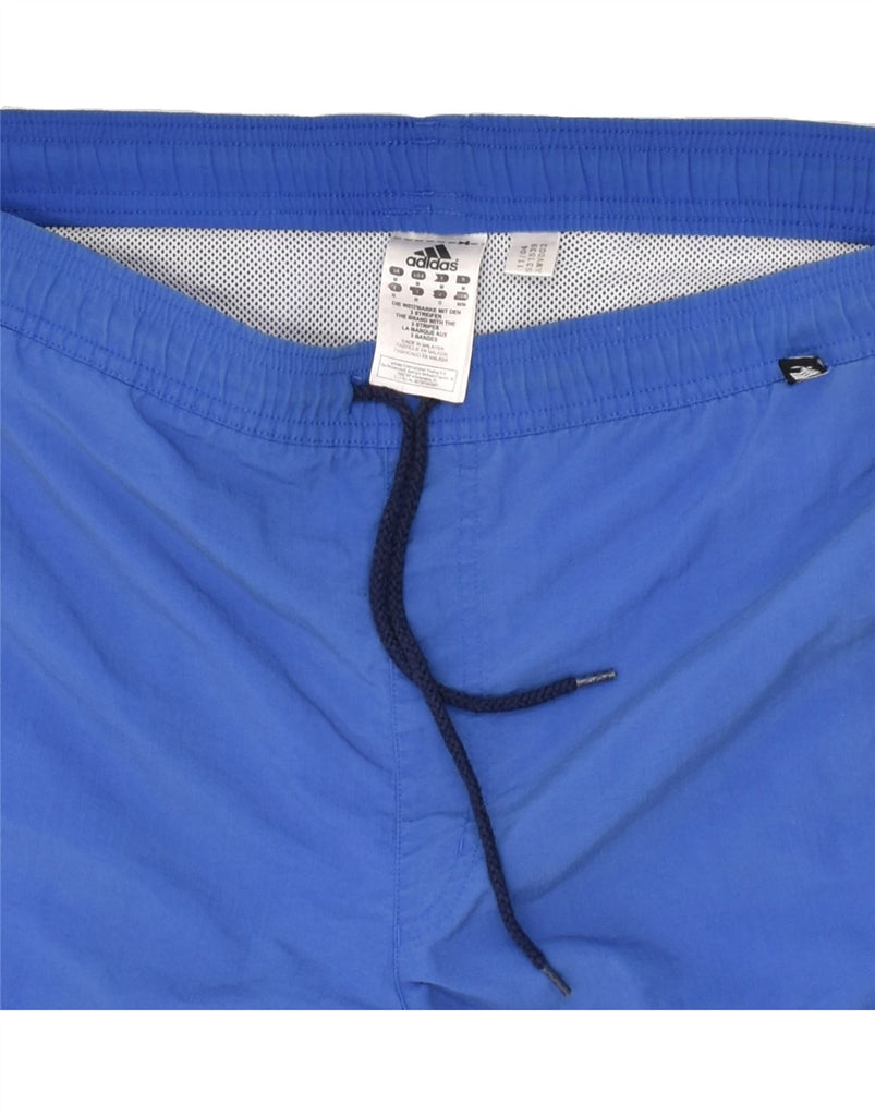 ADIDAS Mens Sport Shorts Medium Blue Polyester | Vintage Adidas | Thrift | Second-Hand Adidas | Used Clothing | Messina Hembry 