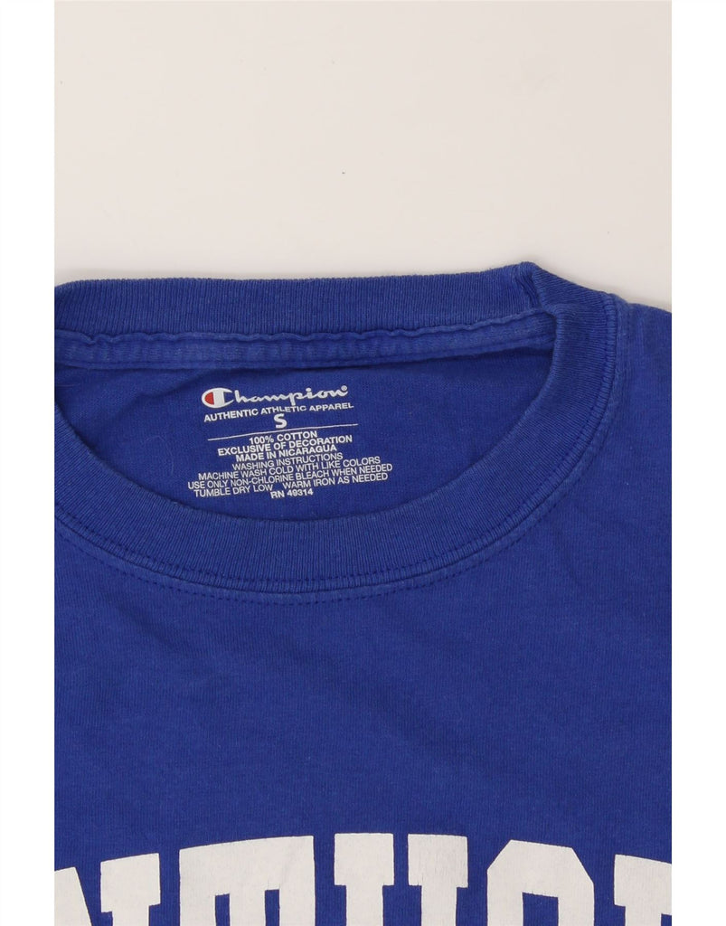 CHAMPION Mens Kentucky Graphic Top Long Sleeve Small Blue Cotton Vintage Champion and Second-Hand Champion from Messina Hembry 