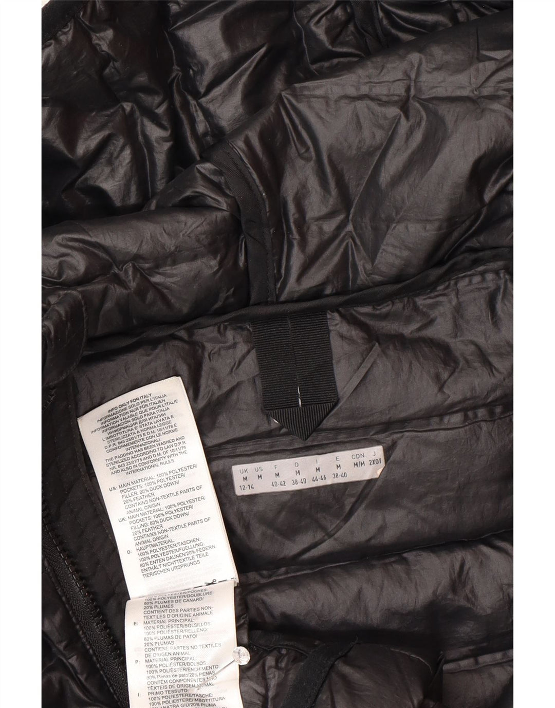 Adidas Womens Hooded Padded Jacket UK 12/14 Medium Black Polyester Sports