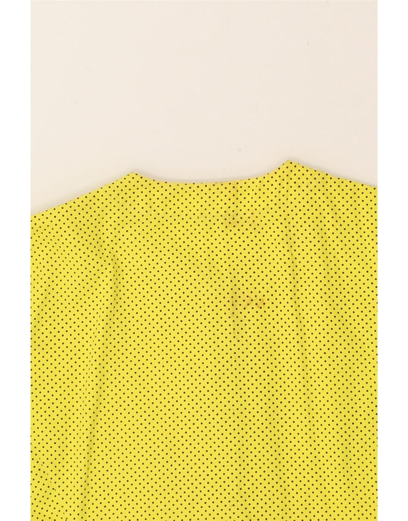 VINTAGE Womens Short Sleeve Shirt Blouse IT 42 Medium Yellow Polka Dot | Vintage Vintage | Thrift | Second-Hand Vintage | Used Clothing | Messina Hembry 