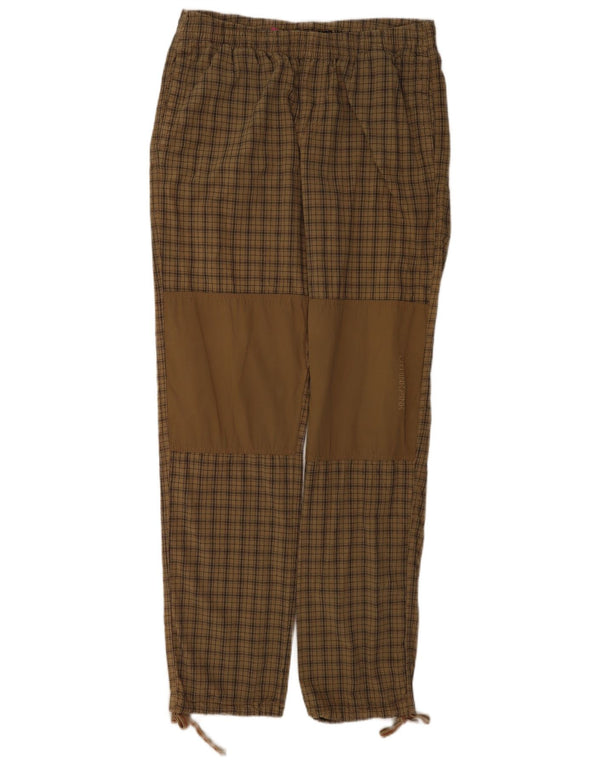 Think Pink Mens Tapered Chino Trousers Large W34 L34 Khaki Check Cotton