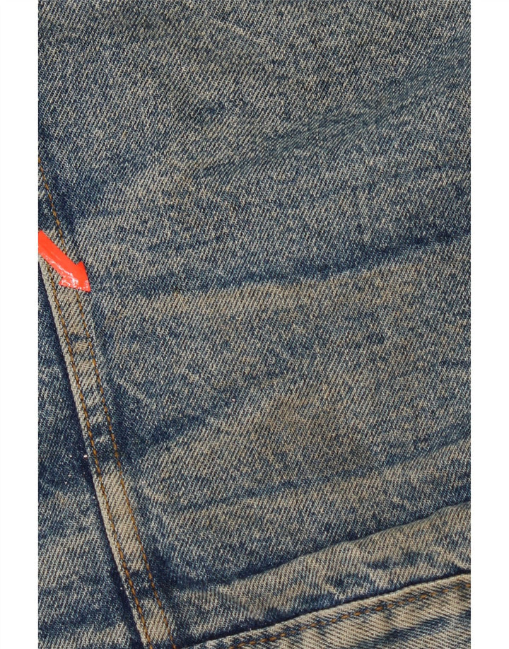 Levi's Mens Crop Denim Jacket UK 42 XL Blue Cotton