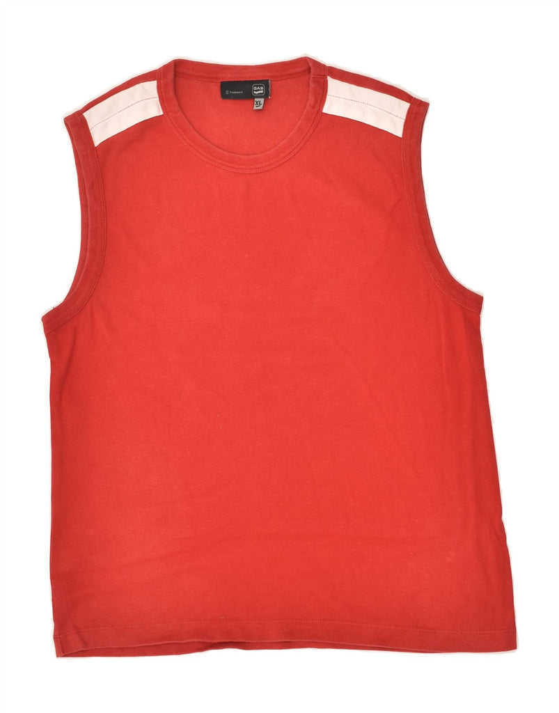 GAS Mens Vest Top XL Red Cotton | Vintage Gas | Thrift | Second-Hand Gas | Used Clothing | Messina Hembry 