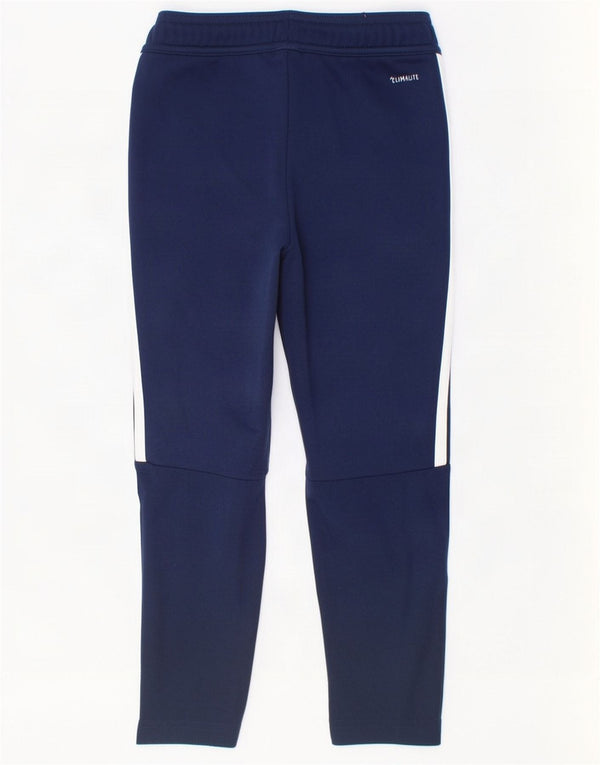 Adidas Boys Climalite Tracksuit Trousers 5-6 Years Navy Blue Polyester