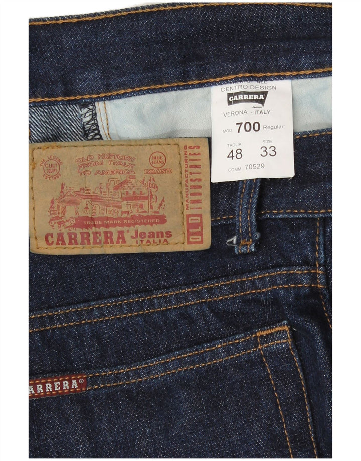 Carrera Mens 700 Straight Jeans IT 48 Medium W33 L26 Navy Blue Cotton