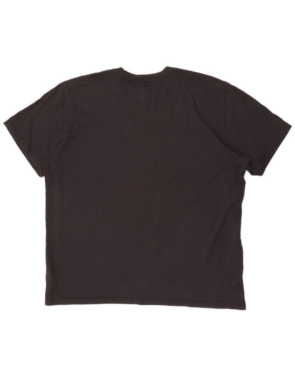 Nike Mens Dri Fit Graphic T-Shirt Top 2XL Black Cotton