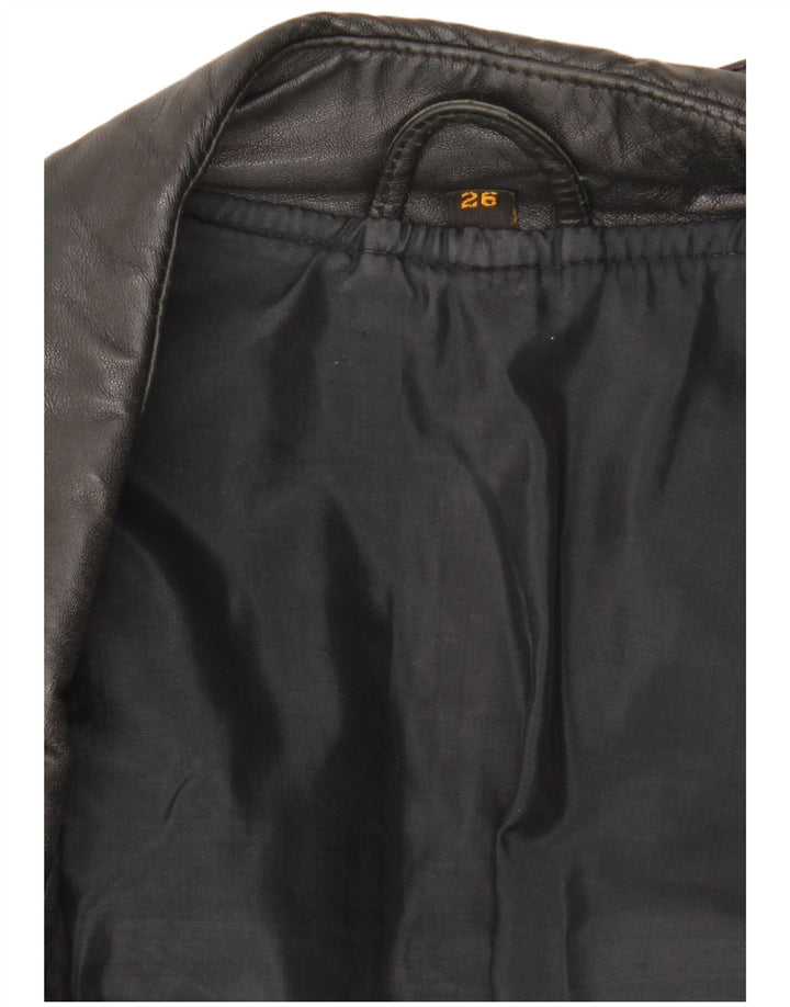 Vintage Mens Bomber Leather Jacket UK 42 XL Black