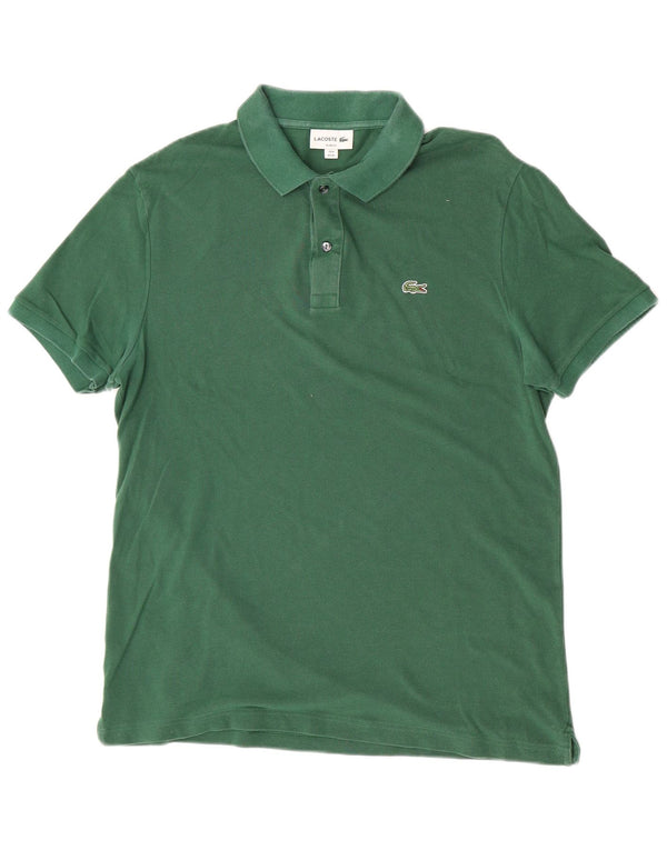 Lacoste Mens Slim Fit Polo Shirt Size 6 XL Green Cotton